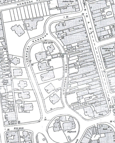 A 1932 map shows the Dispensary's location